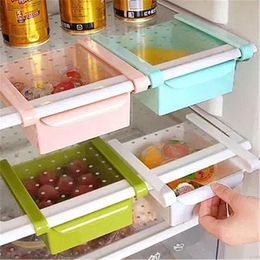 Kitchen Storage & Organization Slide Fridge Freezer Space Saver Rack Bathroom Shelf Refrigerator Drawer Classification Box