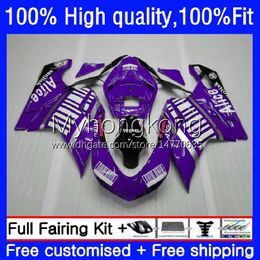 Injection OEM For DUCATI 848S 1098S 1198S 07-12 Cowling 14No.132 848R 848 1098 1198 S R 07 08 09 10 11 12 Body 1098R 1198R HOT Purple 2007 2008 2009 2010 2011 2012 Fairing