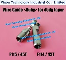 Ø0.205/0.255/0.305mm EDM Parts Ruby Wire Guide Set for 45 degree taper (Ruby+Diamond type) F114/45T+F115/45T A290-8112-Z705, A290-8112-Z706, A290-8112-Z715, A290-8112-Z716