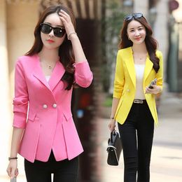 Ladies Yellow Blazer Feminino Formal Jacket Women's Black Blaser Rosa Female Blue Women Suit Office Clothes High Quality Suits & Blazers
