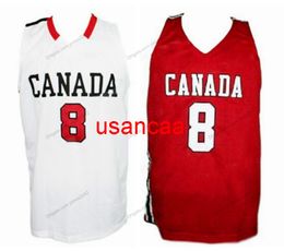 Custom Retro Andrew Wiggins #8 Team Canada Basketball Jersey Stitched White Red Size S-4XL Any Name Number Jerseys