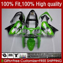 Injection Mould Body For KAWASAKI NINJA ZX 9R 900 CC ZX9 9 R ZX9R 00 01 02 03 Bodywork 25No.15 ZX900 ZX-9R 2000 2001 2002 2003 ZX-900 900CC 98-03 OEM Fairing Kit glossy green