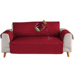 Sofa Couch Cover 100% Waterproof Skidproof Slipcover Whole Piece Fabric Leather Seat Furniture Protector(Loveseat) 211207