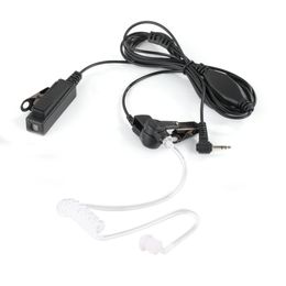 1 transparent pin catheter air duct headset for motorola t5428 walkie talkie covert acoustic tube earpiece with ptt