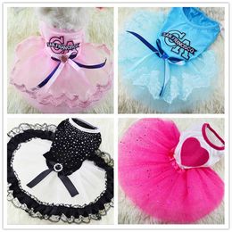 Girl Dog Spring Clothes Pink Princess Wedding Dress Skirt For Small Dogs Chihuahua Pomeranian Yorks Puppy Suit Pet Supplies