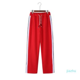 Palm Loose Men Sports Long Pants Zipper Trousers Casual Mens Sweatpants Angel Jogger Side Stripes Drawstring Sport Sportwear Zipp0m9k314R