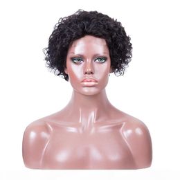 -Curto Bob Perucas Brasileiras Cabelo Virgem Lace Front Human Human Wigs para mulheres negras Swiss Lace Frontal Wig XBL cabelo