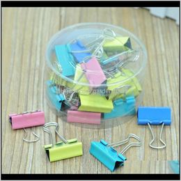 Other Housekeeping Organisation 32Mm Paper Metal Binder Clips Candy Colour Note Clip For Book Stationery School Office Supplies 24Pcslo Cznhc