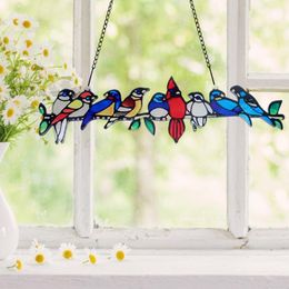 Decorative Objects & Figurines Animal Bird Species Window Room Decor Nordic Decoration Acrylic And Metal Craft Simulation Hanging Ornament F