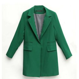 High quality casual ladies jacket blazer Spring and autumn slim long women's small suit fashion female 210527