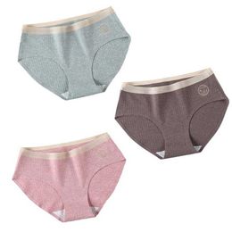 3 Pcs/Set Sexy Seamless Cotton Underwear Women Panty Soft Panties For Female Skin-friendly Panty Comfort Lingerie Women's Briefs 210720