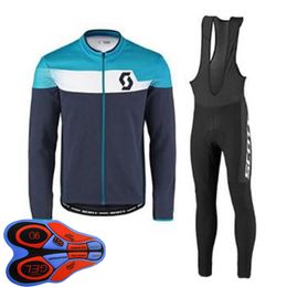 Spring/Autum SCOTT Team Mens cycling Jersey Set Long Sleeve Shirts Bib Pants Suit mtb Bike Outfits Racing Bicycle Uniform Outdoor Sports Wear Ropa Ciclismo S21042025