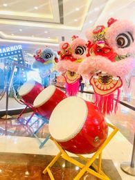 Mascot Costumes Lion Dance Props Full Set of Southern Lion Wake Up Dragon and Costume Double Wool Lion Professional Ruishi Mingchao Hea