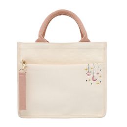 HBP Designer Canvas texture handbag retro style shopping bag new hand student bags INS Tote handbags Fashion purse