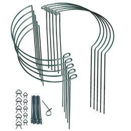 Garden Supplies Other 10 Pack Plant Supports Metal Interlinking Support Ring Stakes Border Stick