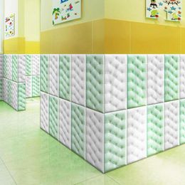 Wallpapers Self-adhesive Tatami Anti-collision Wall Mat 3d Sticker Wallpaper Children's Bedroom Living Room Soft Foam