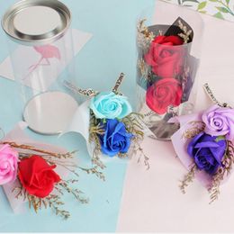 Decorative Flowers & Wreaths Valentine's Day Galaxy Rose With Lights Artificial Floral Soap Flower Bouquet For Anniversary. Hs1