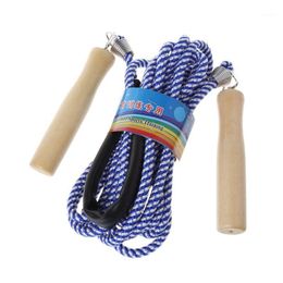 Jump Ropes Wooden Handle Skipping 5m 7m 10m Gym School Group Multi Person Rope Jumping