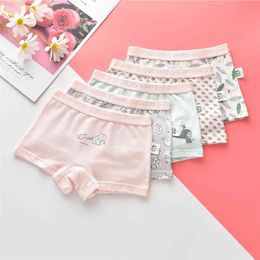 High Quality Teen Cartoon Underpants Cotton Child Girls Breathable Boxers Shorts Teenage Physiological Period Panties 5pcs/lot 210622