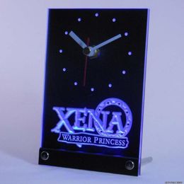 Wall Clocks Tnc0239 Xena Warrior Princess Table Desk 3D LED Clock