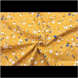 Clothing Apparel Drop Delivery 2021 50Cm Width Printing Fresh Floral Twill Cotton Fabric Diy Childrens Wear Cloth Make Bedding Quilt Decorati