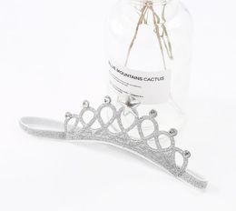 2021 Girls crown headband Princess Tiaras Crown Gold Silver Headband Elastic Birthday Gift Photography Props Infant Baby Headband