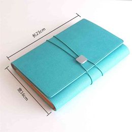 A5 Loose-leaf Creative Notebook Multi-function Coil Notepad Business Gift Box Set Hand Account Leather Case 210611