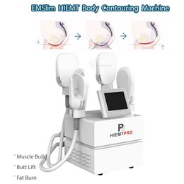 Portable 4 Handles Hiemt EMSlim Body Slimming Machine Electromagnetic Muscle Stimulation Fat Burn Massage Beauty Equipment