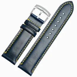 Watch Bands High Quality Genuine Leather Watchband For Blue Angel AT8020 JY8078 Watches Straps 23mm Black Colours