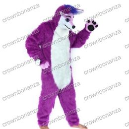 Halloween Purple Fox Mascot Costumes Top quality Cartoon Character Outfits Adults Size Christmas Carnival Birthday Party Outdoor Outfit