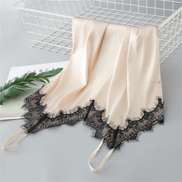 WWENN Summer Satin Silk Tank Tops Female Sexy Strap Basic Spaghetti Women Sleeveless Camisole Y2K Patchwork Camis 210507