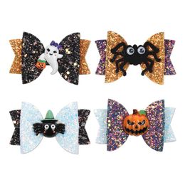 4 Styles Ins Cute Girl Hair Accessory Barrettes All Different Paillette Halloween Decoration Accessories kids Jewellery Cosplay Party Gift Clipper