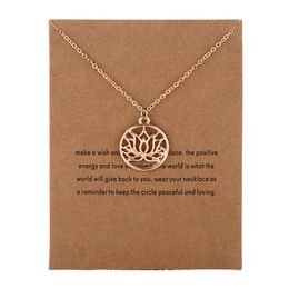 lotus flower gifts Australia - Pendant Necklaces Flower Necklace Lotus Clavicle Chain Statement Women Jewelry Friend Birthday Gift