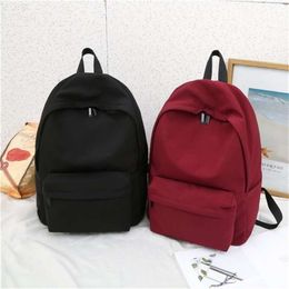Solid Backpack Brand High Quality Large Capacity Leisure Or Travel Bag Water Proof Oxford School Bag for Teenage girls Package 210929