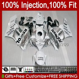 Injection Mould 100% Fit For HONDA Fairings CBR1000 CBR 1000 RR CC 04-05 Body 52No.6 CBR 1000RR 1000CC 2004 2005 CBR-1000 CBR1000RR 04 05 OEM Full Fairing Repsol silver white