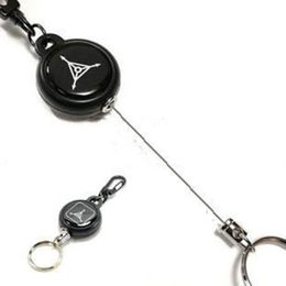 5Pcs/Set Outdoor anti-theft key chain high rebound telescopic buckle steel wire rope key ring