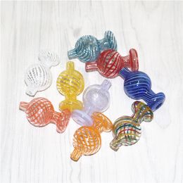 Smoking Colour Glass Bubble Carb Cap 25mm 28mm OD Ball Carb Caps for Bevelled Edge Quartz Banger Nails Water Bongs Dab Rigs