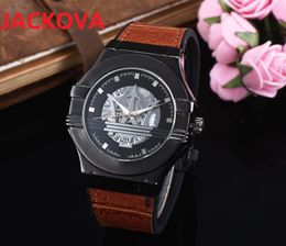 Luxury designer classic fashion quartz watch size 42mm sapphire glass waterproof leather solid Clasp President Mens Male Wristwatch Christmas gifts