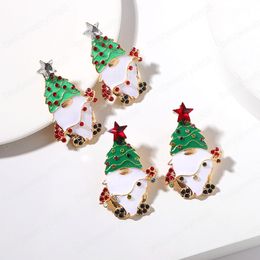 Santa Claus Earrings High Quality Fashion Colourful Rhinestone Dangle Earring Christmas Jewellery Gifts