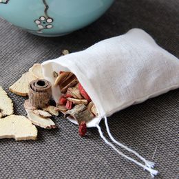 1000pcs 7cmx9cm Pure Cotton Filter Gauze Bag Chinese Herbs Spice Loose Tea Bag Sachet Holder Fragrance Bag Kitchen Accessories