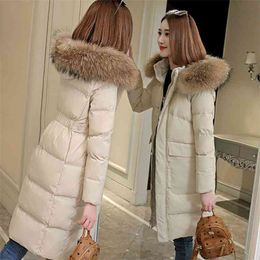 Plus size Jacket Women coat Hat Winter Down Light Duck Warm Thick Female Outwear Hooded Long Sleeve Clothing 210923