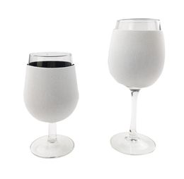 Other Drinkware 300pcs Sublimation Neoprene Red Wine Glass Cover Goblet Sleeve dye Sublimations Blanks DIY Personalized Custom Home Decoration SN2421