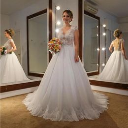 Wedding Dress 2021 Inbuilt Cup Elegant Beach Vestidos De Novia Plus Size Bridal Dresses For Women