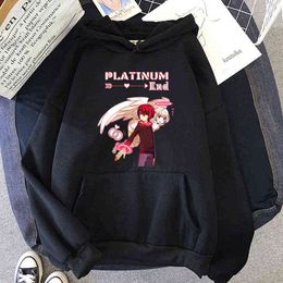 Anime Platinum End Hoodie Men Unisex Spring Autumn Winter Harajuku Unisex Pullovers Tops Long Sleeves Print Oversied Sweatshirt Y1213