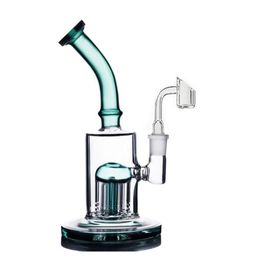 10inch Glass beaker Bongs 8 Arms Tree Percolator honeycomb Dab Oil Rigs Bubbler Water Pipes With club Banger skull oil burner pipes