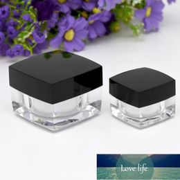 5G 10G Empty Sample Cream Pot Jar Nail Polish Beauty Face Care Eyes Lips Powder Case Cosmetic Container with Black Lid 20pcs/lot Factory price expert design Quality