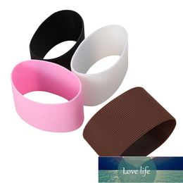 4pcs Silicone Heat-resistant Cup Sleeve Protective Non-slip Water Glass Cover Reusable Sleeve for Bottle Mug