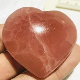 Decorative Objects & Figurines Natural Caribbean Crystal Heart Red Quartz Chakra Healing Gem For Home Decor