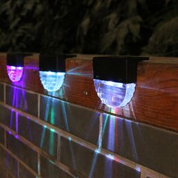 Solar Lamps Garden Light Path Stair Outdoor Waterproof Wall Landscape Step Stair Deck Lights Balcony Fence