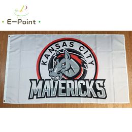 ECHL Newly Kansas City Mavericks Flag 3*5ft (90cm*150cm) Polyester Banner decoration flying home & garden Festive gifts